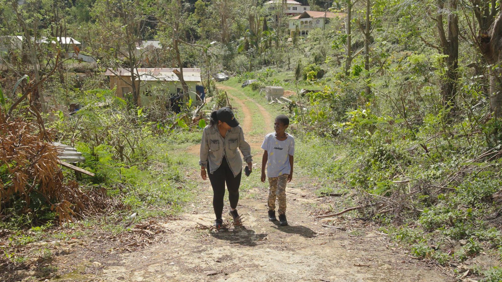 Volunteer helping with relief efforts